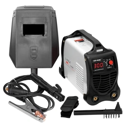 Imagen de Linea Soldador Inverter PROFESIONAL 300A 15 KVA de Potencia Tecnologia IGBT Corriente Continua DC MMA Pantalla Incluye 2 Electrodos, Careta, Cepillo Piqueta, Pinza Porta Electrodo Negativo