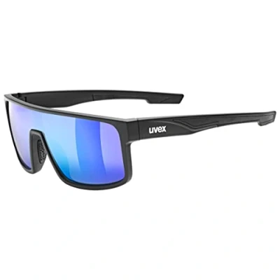 Imagen de uvex LGL 51, gafas de sol unisex, espejo, filtro cat. 3, black matt/green, one size