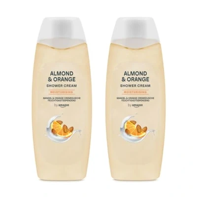 Imagen de by Amazon Jabón de ducha almendras y naranja, 2 x 500 ml