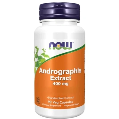 Imagen de Now Foods, Andrographis Extract, 400mg, 90 Cápsulas veganas, Probado en Laboratorio, Vegetal, Sin Gluten, Soja, Vegetariano
