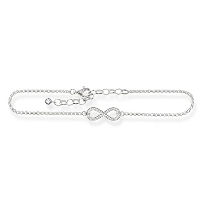 Imagen de THOMAS SABO Mujer Pulsera para Tobillo Infinity Plata de Ley 925 Longitud 27 cm Ak0001 051 14 L27V