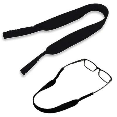 Imagen de RUOJLING 2 Piezas Cordon Gafas de Sol,Cordon Gafas,Cuerda para Gafas,Cordones Sol,Correa Gafas,Correa neopreno Retención Gafas,para Niños,Hombres,Mujeres,Negro