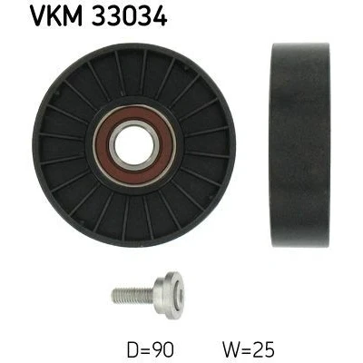 Imagen de SKF VKM 33034 Rodillo Guia con material de fijación PEUGEOT: 306 Hatchback, 405 II Berlina, CITROËN: Xsara Xantia Hatchback