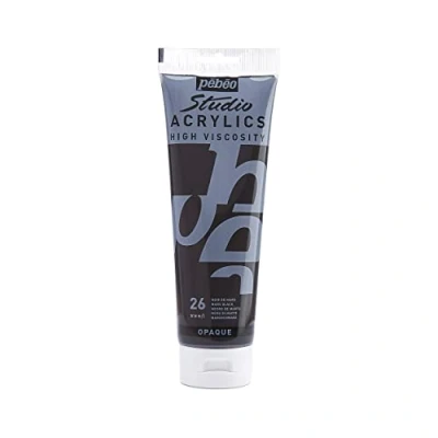Imagen de Pébéo Acrílico Fine Studio Pintura acrílica Negro de Marte 250 ml