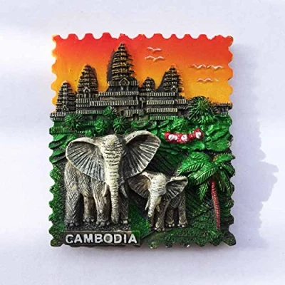 Imagen de MUYU Magnet Imán para Nevera 3D, Diseño de Camboya Souvenir, Decoración el hogar y la Cocina,