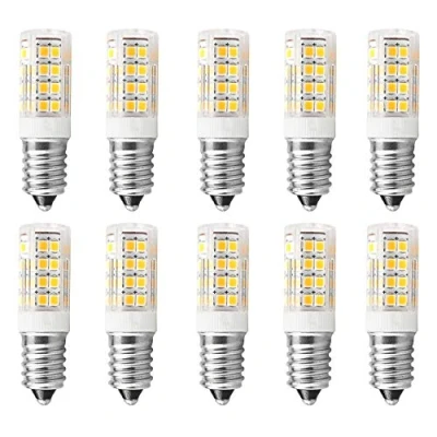 Imagen de Jiotouhu Bombilla LED E14 5W, Blanco Cálido 3000K, 500LM, 220V, No regulable, Maíz tornillo pequeño, Bombillas halógenas equivalentes de 50W, base estándar, 10 piezas