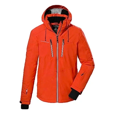 Imagen de killtec Hombre Chaqueta de esquí/chaqueta funcional con capucha desmontable y paranieves KSW 44 MN SKI JCKT, dark orange, XXL, 38698 000