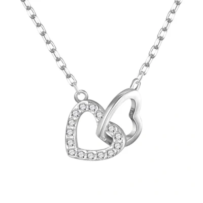 Imagen de Philip Jones Collar con eslabones de corazón Creado Cristales Zircondia®