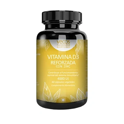 Imagen de Vitamina D3 con Zinc para Reforzar el Sistema Inmunológico Contribuye al Mantenimiento Normal de los Músculos Propiedades Antioxidantes Complemento Alimenticio
