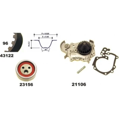 Imagen de MAPCO 41122/1 Bomba de Agua + Kit Distribucion 17 RENAULT: CLIO 2, Kangoo I, MEGANE 1 Classic