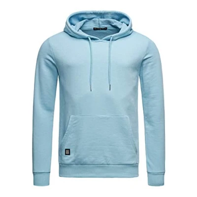 Imagen de RED BRIDGE Sudadera Unicolor con Capucha de algodón para Hombre Azul Claro