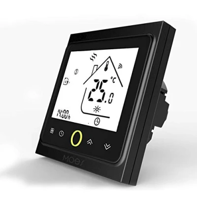 Imagen de MOES Termostato Inteligente Controlador de Temperatura WiFi Control Vida/Tuya APLICACIÓN para calderas Gas Agua Calefacción 5 + 1 programable, Funciona con Alexa Inicio Google