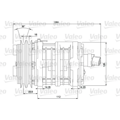 Imagen de VALEO 700853 Compresor, aire acondicionado 12V NEW ORIGINAL PART