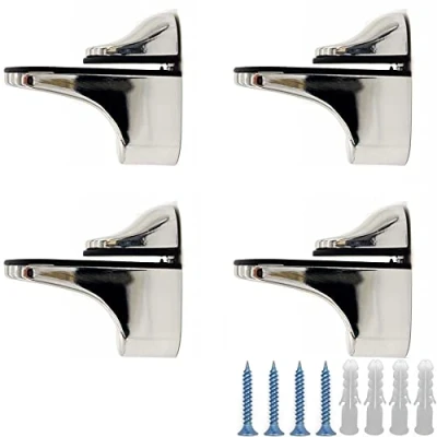 Imagen de 4 Piezas Cristal Para Espejo de baño Soporte Estante Vidrio Clip En Pared Pinza baño, sala estar, lugares públicos, Hasta 3 20 mm Grosor Máximo