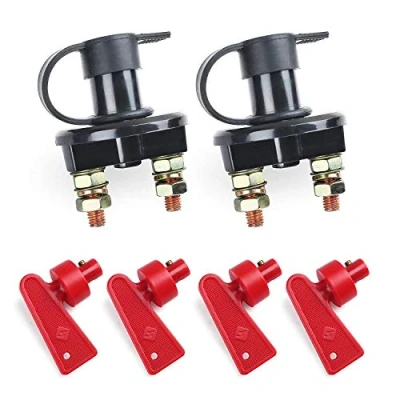 Imagen de LotFancy 2 Piezas Interruptor de Desconexión del Aislador la Batería, Desconectador Bateria 6V 12V 24V para Coche, Camión, Bote, RVs, Vehículos ATV, 200/1000 Amperios