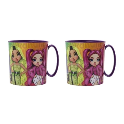Imagen de ALMACENESADAN, 4860, Pack vuelta al cole Raimbow; compuesto por 2 tazas microondas 350ml, productos reutilizables, sin BPA