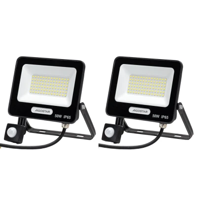 Imagen de LED/Flood light/Glass shade/Black/50W/6500K/22.5cm/SENSOR/2 pcs/VDE/06 series