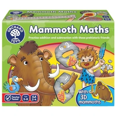Imagen de Orchard Toys Mammoth Maths Game, Educational Addition and Subtraction Magic Viewer Reveals The Answer, Educational, Fun Interactive, Age 5 8