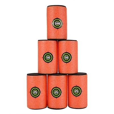 Imagen de Topways® Diana para Nerf, 6 unidades de EVA Soft Foam Bullet Targets juguete, pistola Nerf N Strik Elite Series Blaster (grande, 10,5 cm)