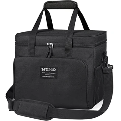 Imagen de SPGOOD bolsa isotérmica de 20 L/30 L/40 L, térmica para pícnic, grande, aislante, plegable, mantener el calor, almuerzo, congelador, la playa, picnic, barbacoa, oficina
