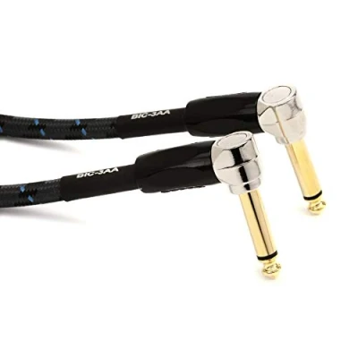 Imagen de BOSS BIC 3AA Studio Grade Instrument Cable, Patch/pedal cable—right angle 1/4 inch connectors, 1 ft/30 cm length