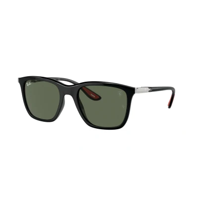 Imagen de Ray Ban Rb4433m Scuderia Ferrari Collection Gafas de sol cuadradas, Negro/Verde oscuro, 54 mm
