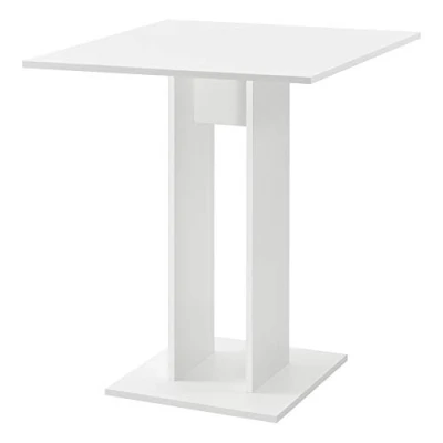Imagen de [en.casa] Mesa de Comedor Lindesnes 65 x 78 cm Cocina o Salón Cuadrada Bar Bistro Blanco