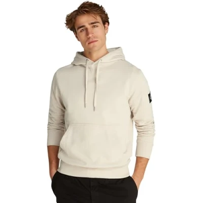Imagen de Calvin Klein Jeans Badge Hoodie Sudadera, Hombre, Talla: Small, Oatmeal