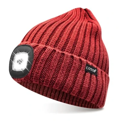 Imagen de COTOP Gorro con LED, Regalo para Hombres Mujeres, Unisex Invierno Cálido Manos Libres Iluminado Correr, Camping, Senderismo, Actividades Nocturnas
