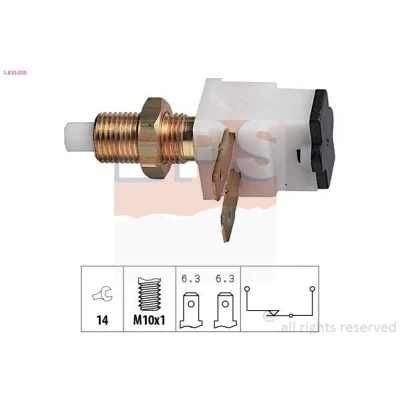 Imagen de EPS 1.810.020 Interruptor luces freno mecánico M10x1 Made in Italy OE Equivalent CITROËN: C15 Familiar