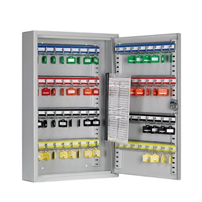 Imagen de Arregui PL060 Armario de Llaves con Ganchos Regulables en Altura 60 Caja Seguridad Acero para Llaveros Incluidos Fácil Instalación Pared 45x30x8 cm Gris