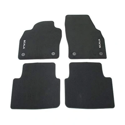 Imagen de Skoda 657061404 Juego de 4 Alfombrillas Textiles estándar, Color Negro, con Texto Scala