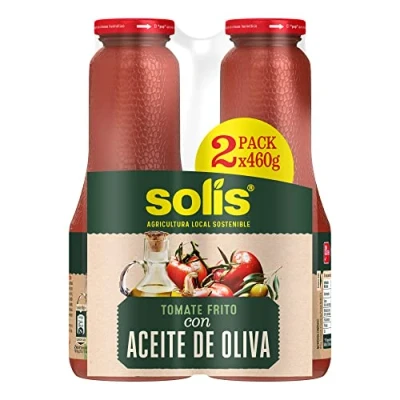 Imagen de SOLÍS Tomate Frito con Aceite de Oliva Bipack Frasco Cristal Sin Gluten 2 x 460 g