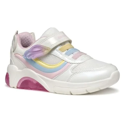 Imagen de Geox Light UP J Fadinlight GIRL Zapatillas para niños, Talla: 32, White/multicolor Zapatos