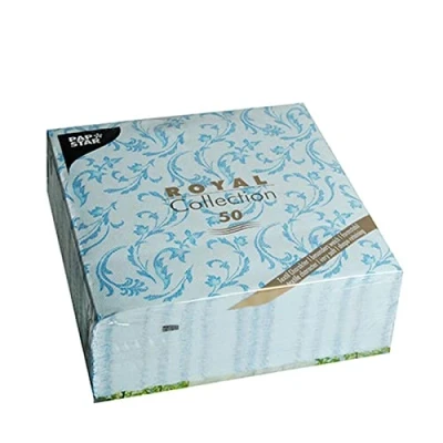 Imagen de Papstar, Royal Collection 85003 Servilletas (50 unidades, pliegue 1/4, 40 x cm), color turquesa