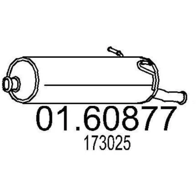 Imagen de MTS 01.60877 Silenciador trasero 810 CITROËN: Xsara Picasso