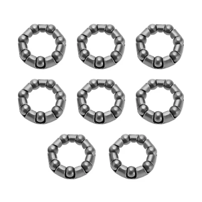 Imagen de eMagTech 8 retenedores de rodamientos bolas bicicleta, 7 bolas, accesorios reparación bicicletas, jaula rodamiento bicicleta para rueda delantera
