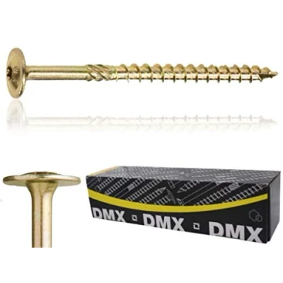Imagen de Tornillos de cabeza plana CT para madera con galvanizada amarilla Torx TX (8,0 x 180 mm, 50 unidades)