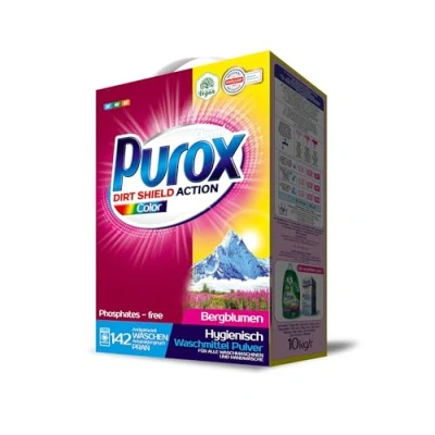 Imagen de PUROX COLOR Detergente en Polvo (142 Lavados) para ropa de color, caja 10 kg