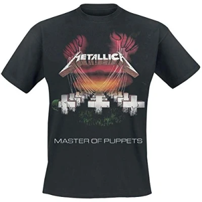 Imagen de Metallica Master of PuppetSropean Tour &#039;86_Men_bl_TS:1XL Camiseta, Negro (Black Black), X Large para Hombre