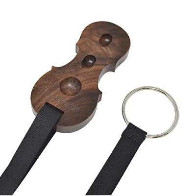 Imagen de KingPoint Soporte antideslizante para violonchelo de madera dura, protector anclaje, dispositivo con correas (nogal negro)
