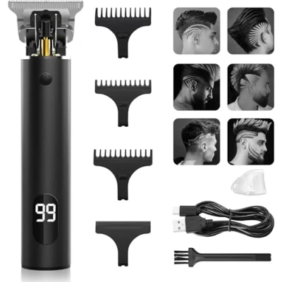 Imagen de Cortapelos Para Hombre, Maquina de Afeitar Hombre en T, Cortar pelo con LCD, Inalámbrica Cortadora Profesional 3 Peines Guía