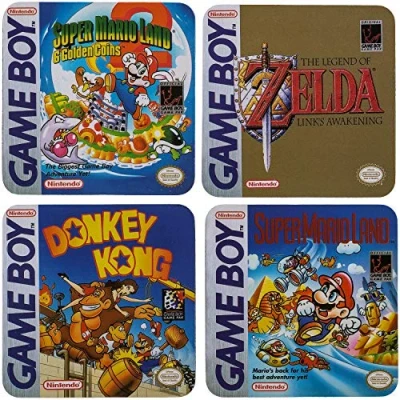 Imagen de out of The Blue KG Gameboy Classic Coaster Collection Nintendo Posavasos Juego de 4 Jugadores Regalo Retro, 100 x mm