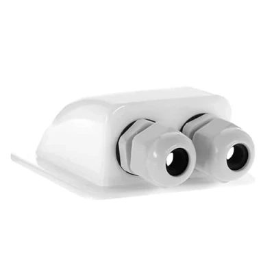 Imagen de Offgridtec Conducto de Techo Pasaventanas 2 Blanco Cuádruple para Caravanas Caravana Barcos Cable Solar Abs, 1 Pieza, 006420, Vías/Blanco/Luz