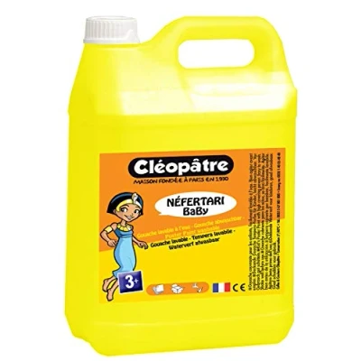 Imagen de Cleopatre PGBB5 8 Pintura Guache Nefertari BaBy bote de 5 litros Amarillo