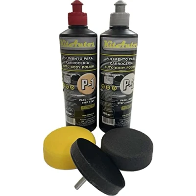 Imagen de KITAUTOS KP2 Pulimento para Carrocería 2 Botellas de 500 Ml y utiles Pulido.