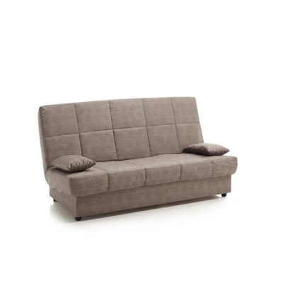 Imagen de ECCOX Matris Sofa Cama Clic Clac Julieta 3 Plazas, Color Chocolate, Medida sofá: 184x75x31 cm., Cama: 190x132x40 Incluye 2 Cojines