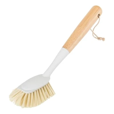 Imagen de Vigar Cepillo Lavaplatos Ecológico Cabeza Ovalada 6.5 x 5.5 26 cm ZeroLine Materiales 100% Reciclables Con Cuerda para Colgar En Gris