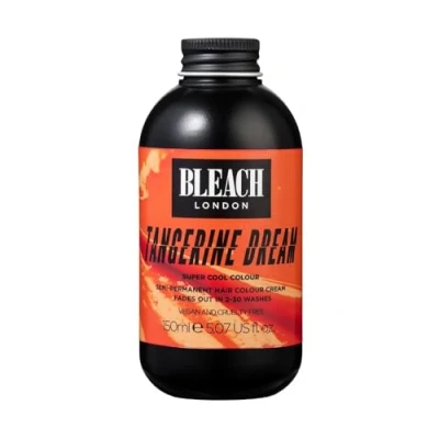 Imagen de Bleach London Tangerine Dream tinte semipermanente para el cabello, naranja brillante, vegano, libre de crueldad, temporal vibrante, 150 ml