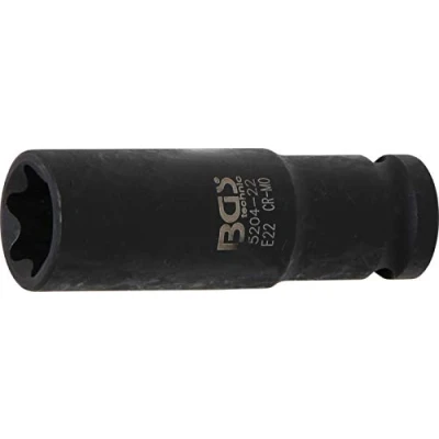 Imagen de BGS 5204 22 Llave de vaso impacto E Torx, larga entrada 12,5 mm (1/2&quot;) E22